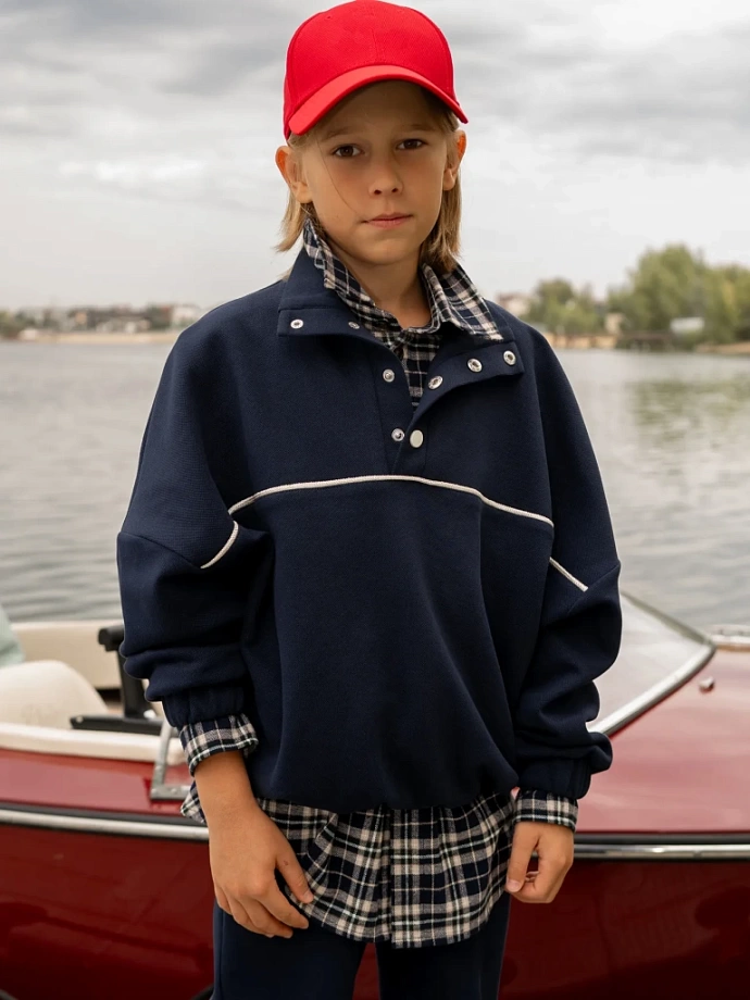 Рубашка из фланели унисекс в цвете: Синий Ole! Twice - фото 8