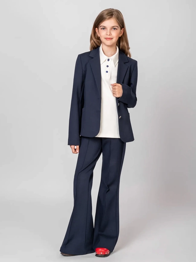 Брюки клеш из трикотажа "джерси" в цвете: Синий Ole! Twice - фото 5