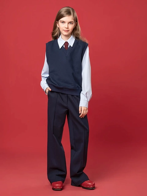 Брюки прямые из трикотажа "джерси"