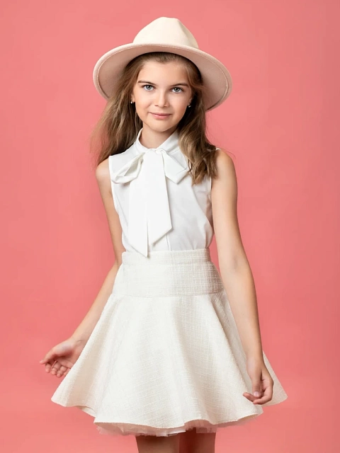 Юбка-солнце из твида