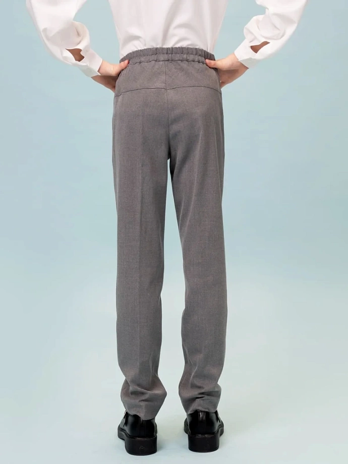 Брюки базовые с регулирующей резинкой в цвете:  Ole! Twice - фото 2