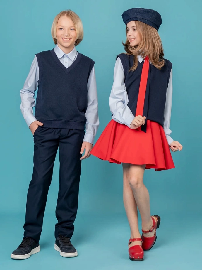 Жилет из фактурного футера в цвете: Темно-синий Ole! Twice - фото 6