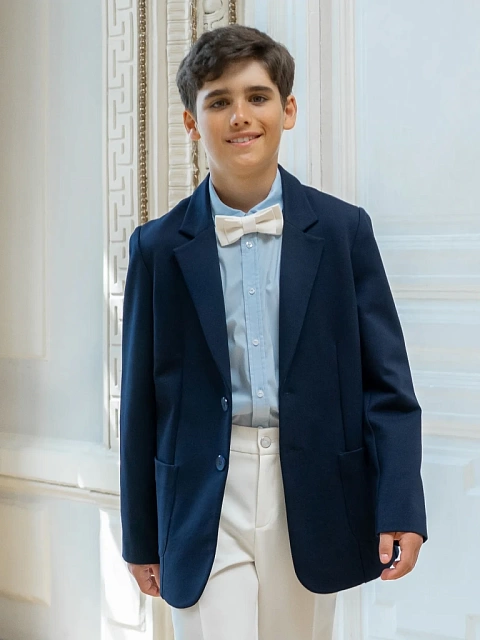 Пиджак классический из трикотажа "джерси"