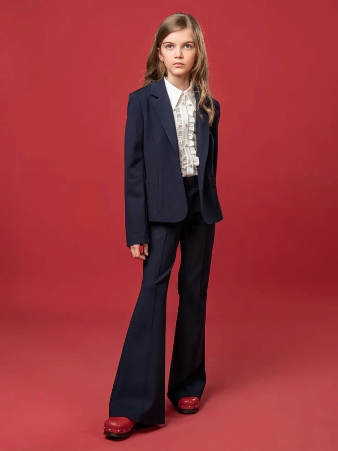 Жакет из трикотажа "джерси" в цвете: Синий Ole! Twice - фото 6