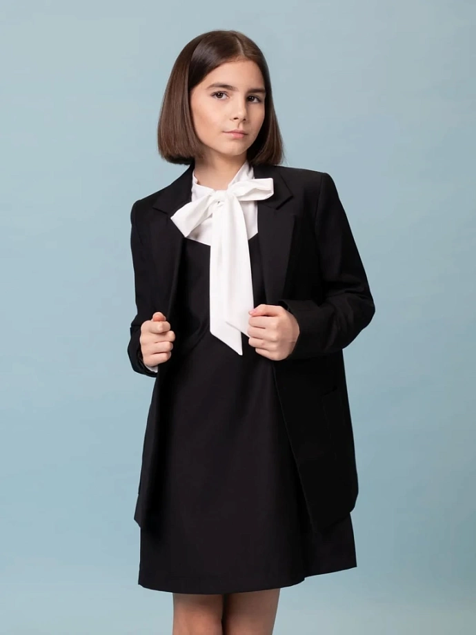 Жакет-пиджак прямого кроя в цвете: Черный Ole! Twice - фото 6