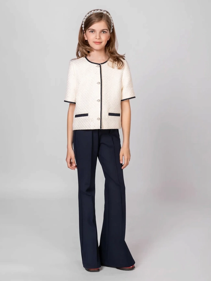 Брюки клеш со стрелками в цвете: Синий Ole! Twice - фото 2