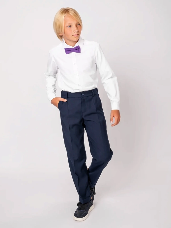 Рубашка с фактурой в полоску в цвете: Белый Ole! Twice - фото 5