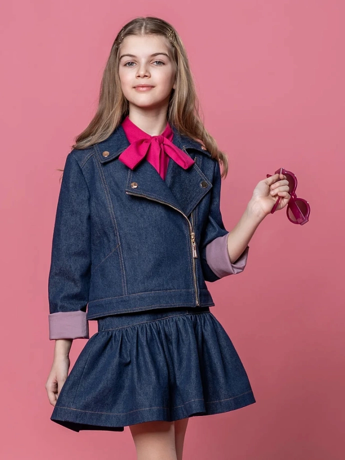 Жакет джинсовый косуха в цвете: Темно-синий Ole! Twice - фото 2