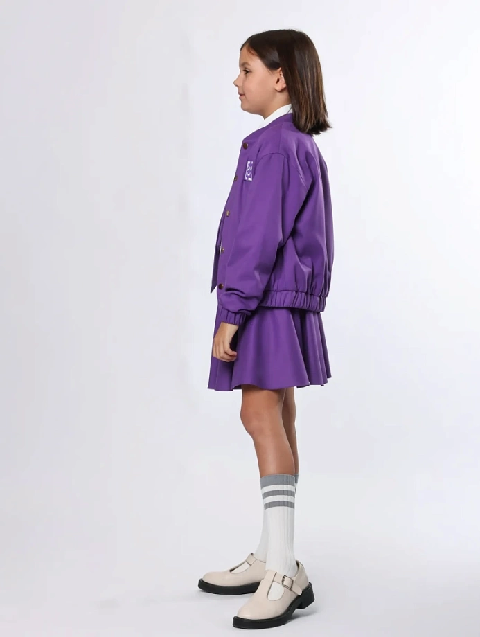 Юбка-солнце на кокетке в цвете: Фиолетовый Ole! Twice - фото 2