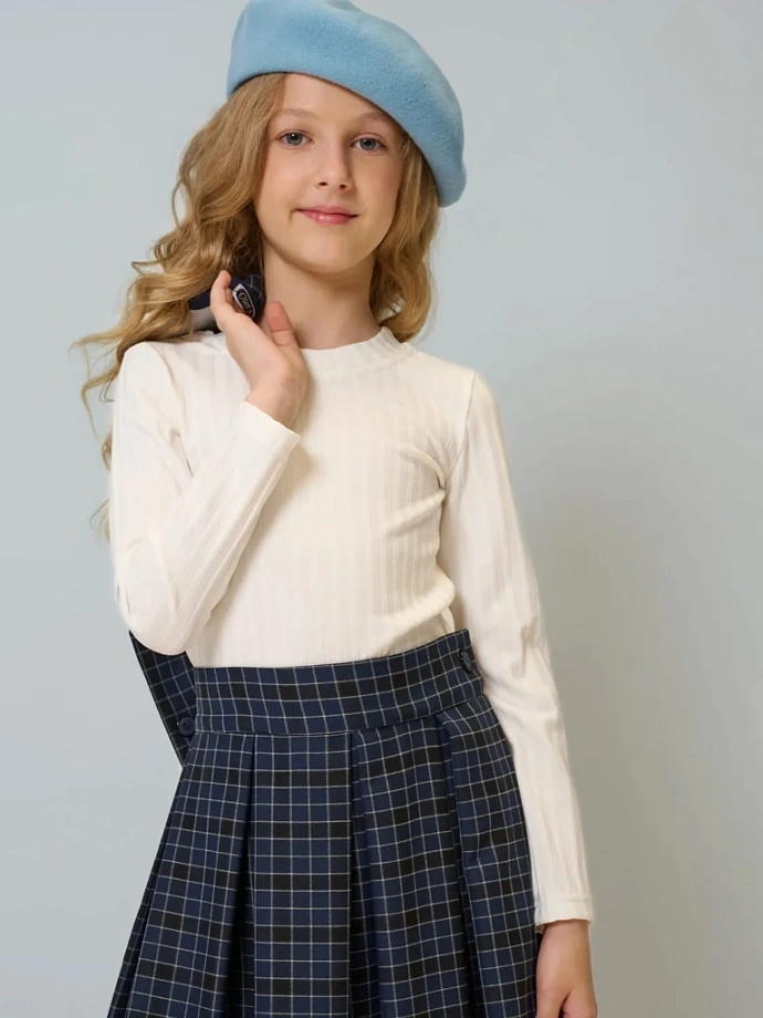 Лонгслив базовый в цвете: Молочный Ole! Twice - фото 8