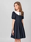 Платье со съемным воротником и коротким рукавом в цвете: Синий Ole! Twice - фото 7