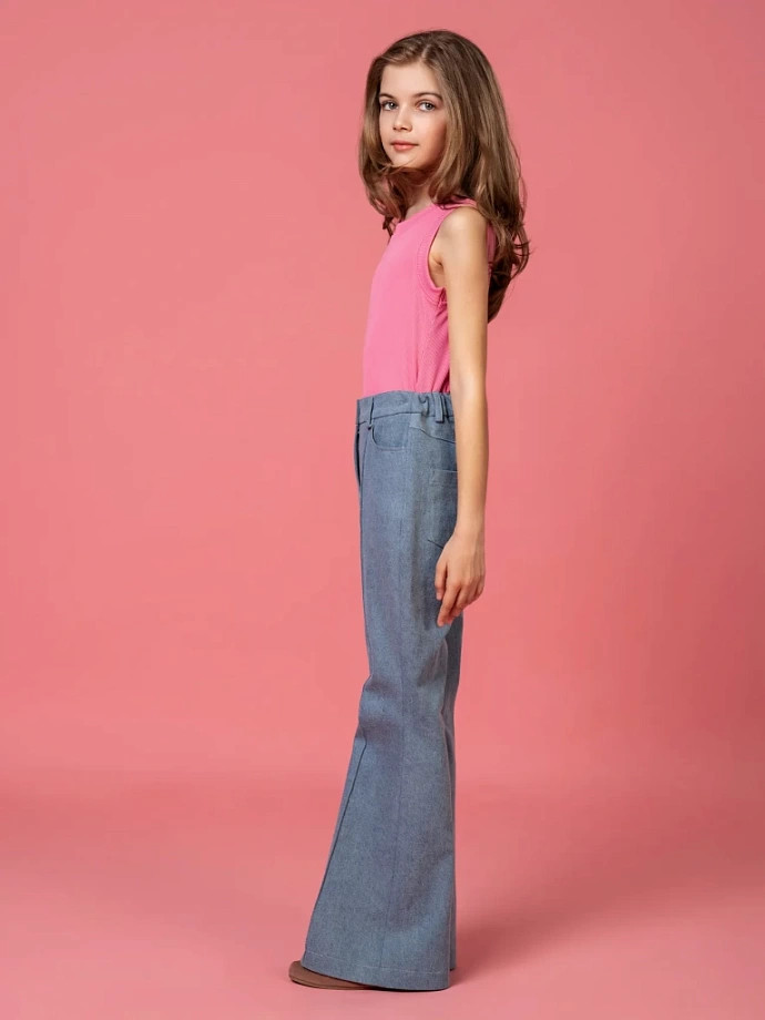 Джинсы клеш в цвете: Светло-Голубой Ole! Twice - фото 7