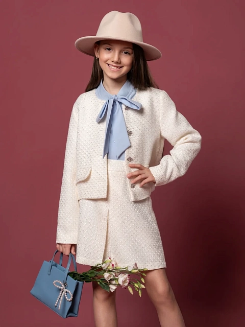 Юбка трапеция из твида