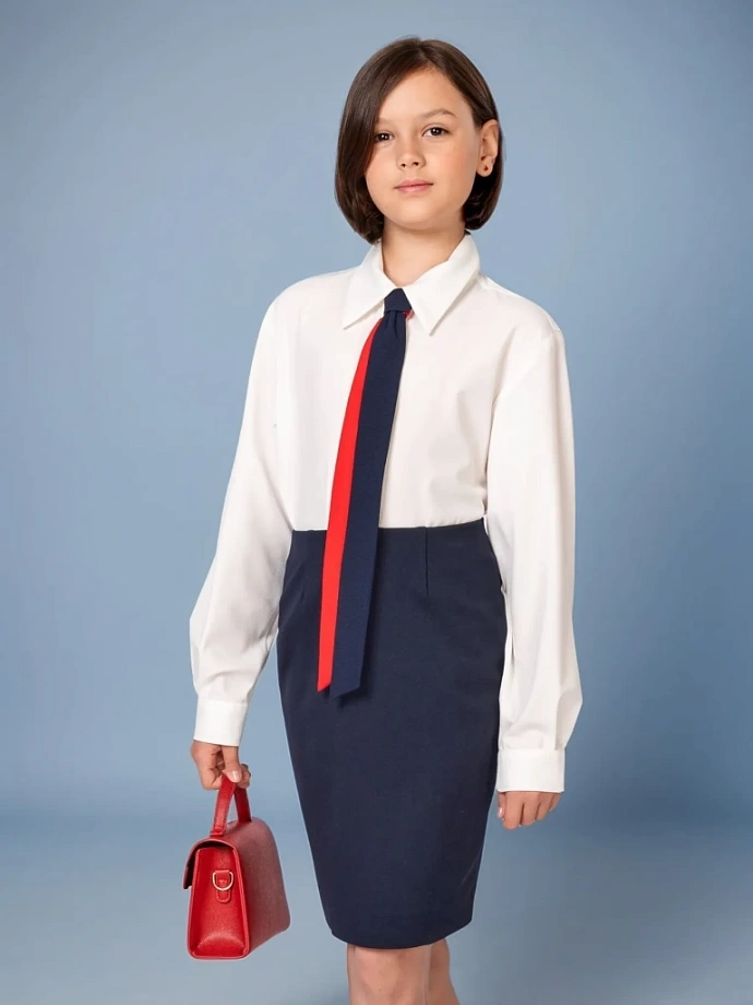 Юбка-карандаш из трикотажа "джерси" в цвете: Синий Ole! Twice - фото 1