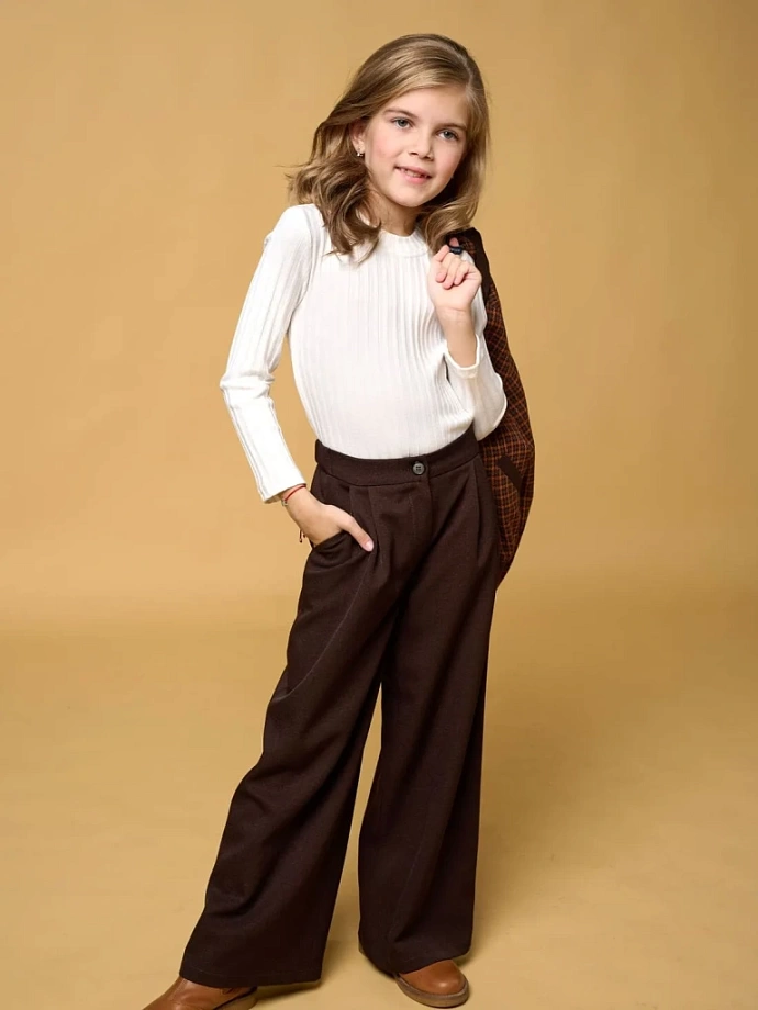 Брюки школьные широкие (палаццо) в цвете:  Ole! Twice - фото 9