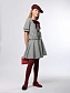 Комплект жакет с коротким рукавом и юбка в цвете: Серо-черный Ole! Twice - фото 2