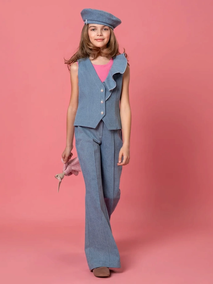 Джинсы клеш в цвете: Светло-Голубой Ole! Twice - фото 6