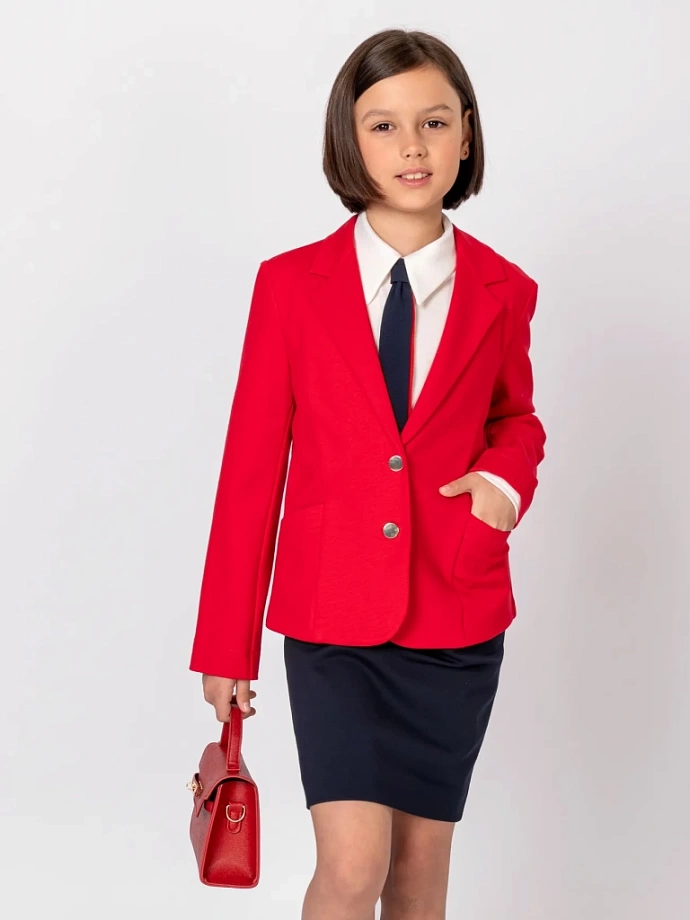 Жакет из трикотажа "джерси" в цвете: Красный Ole! Twice - фото 7