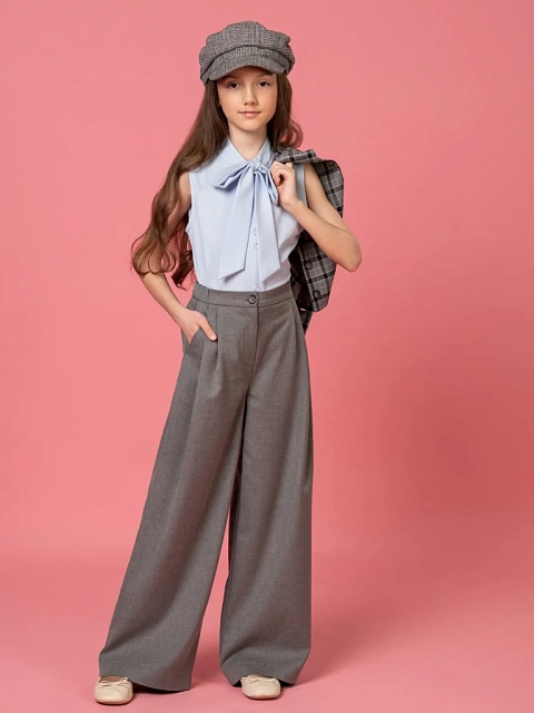 Брюки школьные широкие (палаццо)