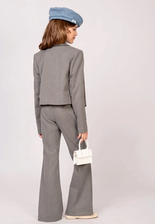 Брюки клеш со стрелками в цвете: Серый Ole! Twice - фото 2