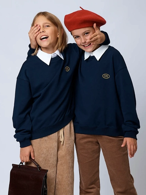 Свитшот со съемным воротником