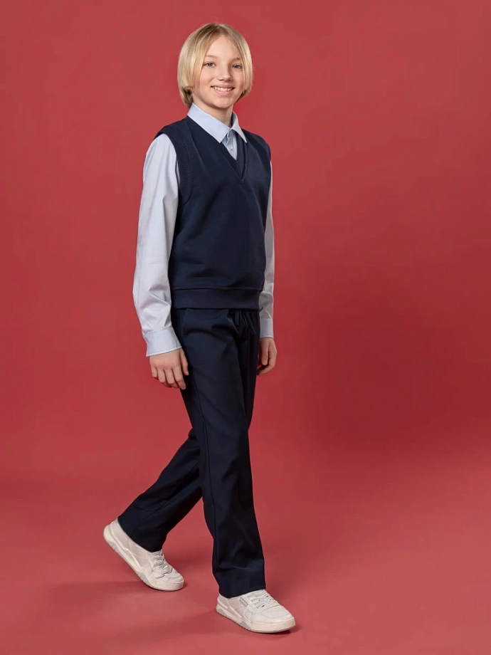 Жилет из фактурного футера в цвете: Темно-синий Ole! Twice - фото 7