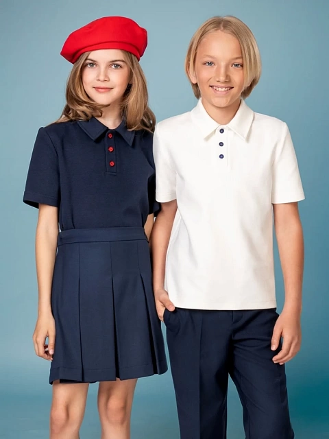 Поло с коротким рукавом унисекс