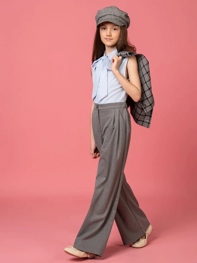Брюки школьные широкие (палаццо) в цвете:  Ole! Twice - фото 4