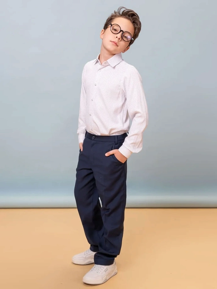 Брюки базовые в цвете: Синий Ole! Twice - фото 2