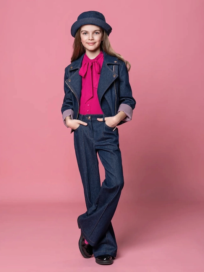 Джинсы клеш в цвете: Темно-синий Ole! Twice - фото 4