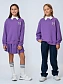 Свитшот со съемным воротником и шевроном в цвете: Фиолетовый Ole! Twice - фото 1