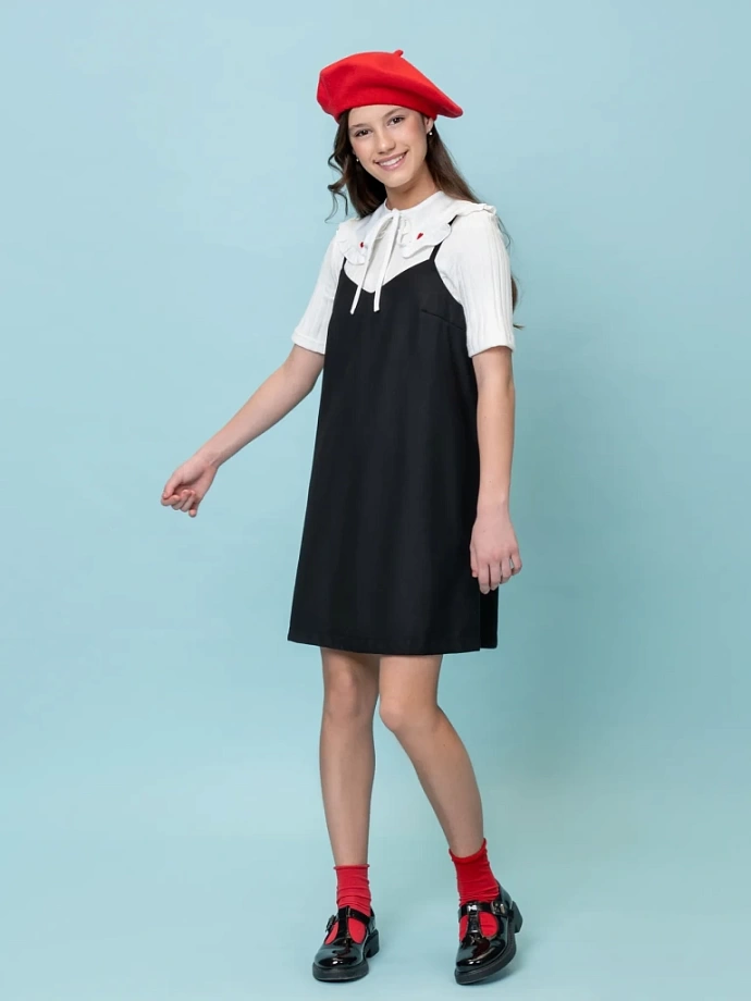 Воротник съемный с вышивкой в цвете: Молочный Ole! Twice - фото 3