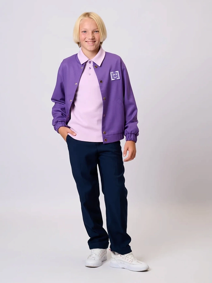 Поло с длинным рукавом унисекс в цвете: Светло-фиолетовый Ole! Twice - фото 4