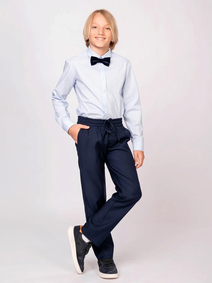 Рубашка из хлопка с длинным рукавом в цвете: Голубой Ole! Twice - фото 7