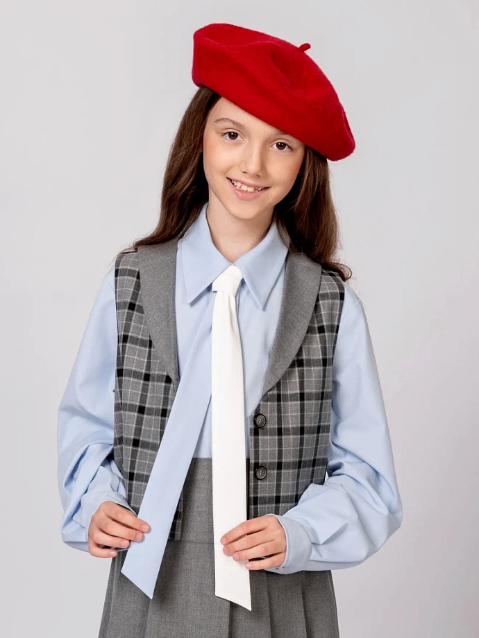 Галстук двухсторонний в цвете: Бело-голубой Ole! Twice - фото 1