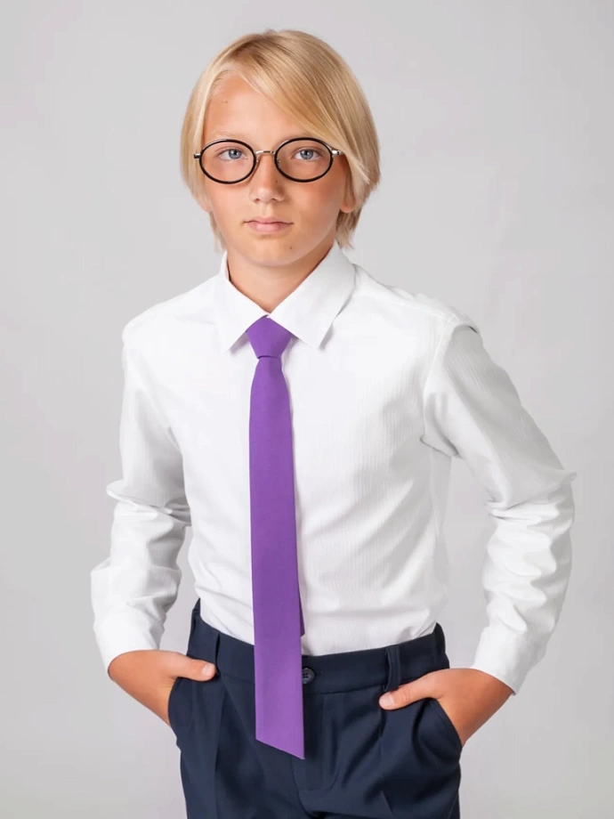 Галстук унисекс в цвете: Фиолетовый Ole! Twice - фото 3