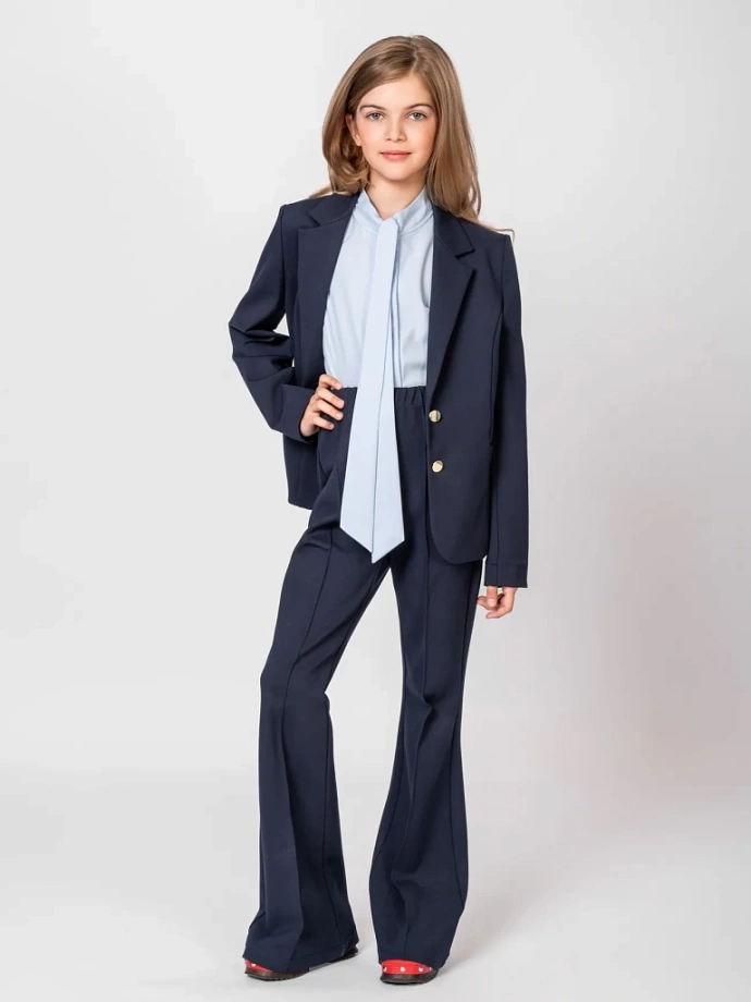 Брюки клеш из трикотажа "джерси" в цвете: Синий Ole! Twice - фото 2