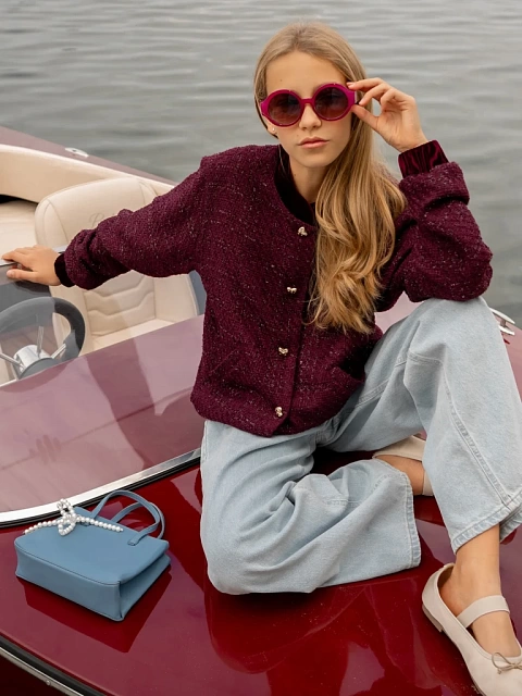 Бомбер из твида