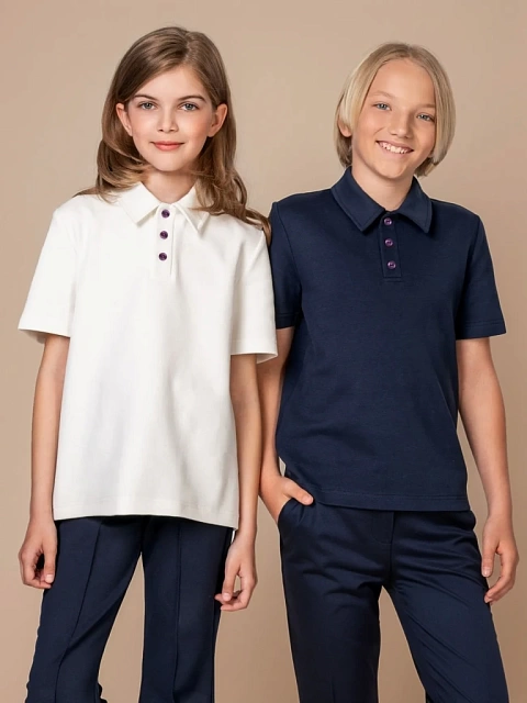 Поло с коротким рукавом унисекс