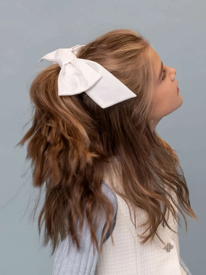 Заколка-бант в цвете: Молочный Ole! Twice - фото 4