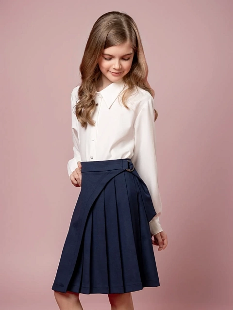 Рубашка укороченная с длинным рукавом