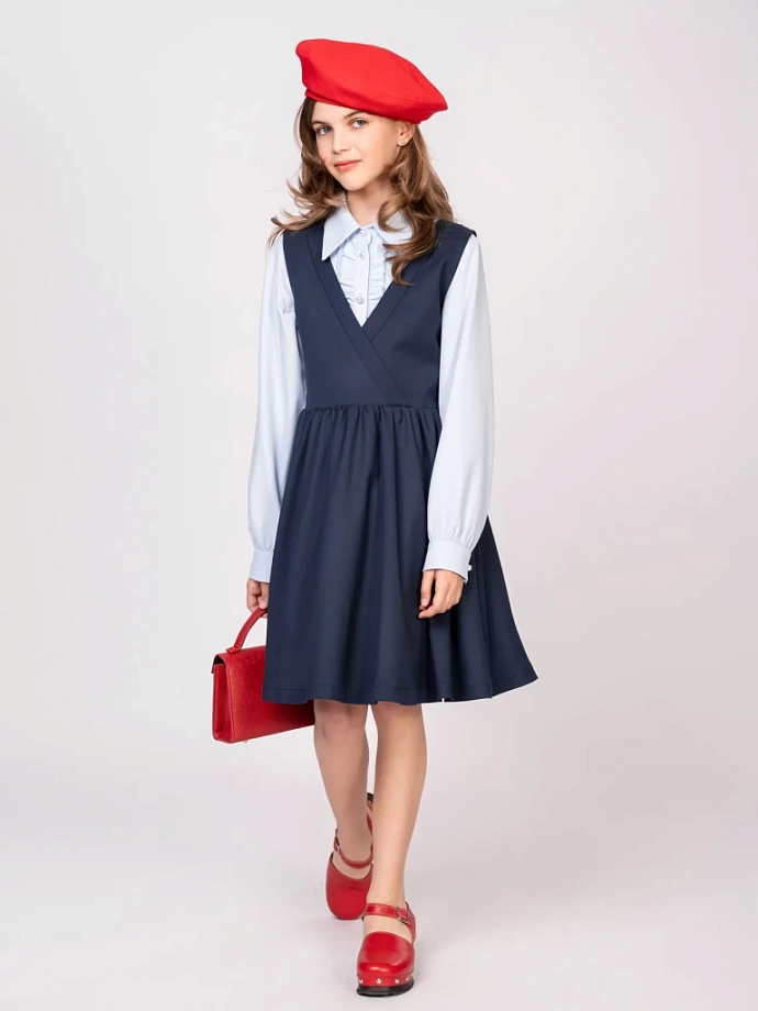 Сарафан школьный в цвете: Синий Ole! Twice - фото 2