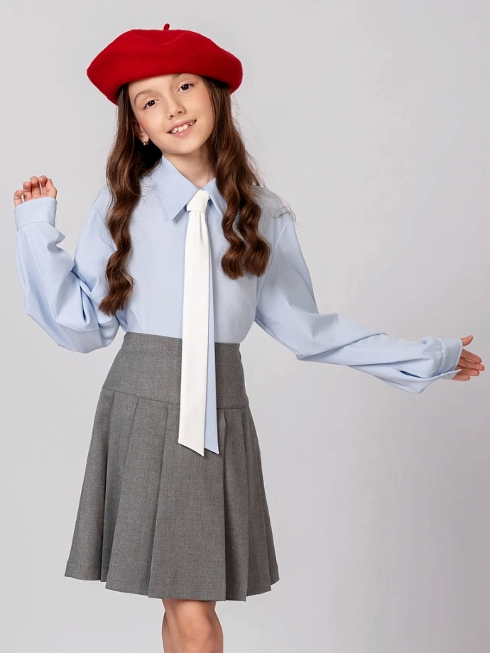 Галстук двухсторонний в цвете: Бело-голубой Ole! Twice - фото 2