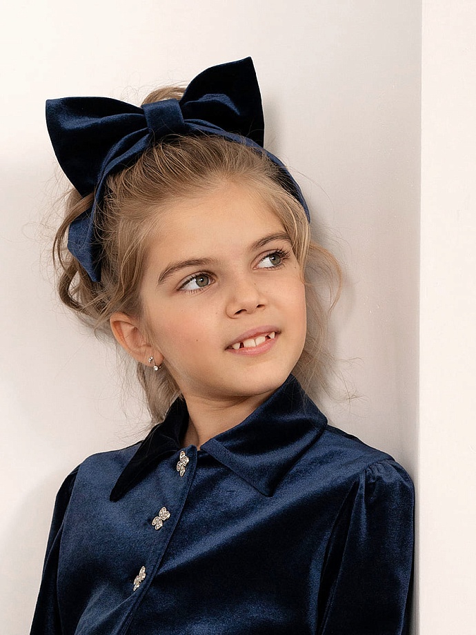 Заколка-бант в цвете: Синий Ole! Twice - фото 3